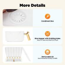 kangten Rice Storage Bins - White - View 6