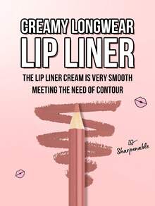 Misslyn Smooth Lip Liner Pencil, Long-Lasting Color, Intense Lip Color, Glides On Smoothly, Lip Liner, Natural Makeup Effect, High Color Payoff, Soft Pencil Core, Long-Lasting Smooth, Ultra-Matte Lip Liner Pencil, Brand Cosmetics, Facial Makeup Products, Suitable For Women And Girls, Winter Essential, Y2K Style, Fashion Versatile, Great Birthday Gift, Valentine's Day Gift, Party Essential, New Year Gift, Best Colors, Cruelty-Free And Vegan - #35 - View 6