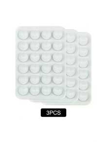 3个装硅胶吸盘方形单面硅胶吸盘多功能手机仿皮套硅胶手机吸盘支架，女士礼物，圣诞礼物，女士送礼佳品 - 彩色 - 查看 10