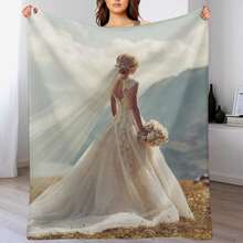 Customized Blankets & Flannel Personalized Photo And Text/Name Blankets,   Personalized Soft And Comfortable Blankets, Customized Special Photo And Text/Name As Birthday Gifts, Family, Wedding, Souvenir Customized Blankets, Blankets Suitable For All Seasons, Washable, Machine Washable, Lightweight, Breathable, Comfortable, Warm, Comfortable Customization, Unique, 280gsm For Him, Her Personalized Ideal Gifts For Her, Him, Family, Boyfriend, Girlfriend, Father, Family, Mother, Lover,  Daughter,   Son,  Grandfather,    Grandmother, Friend, Classmate, Pet.  Perfect Nap, Camping, Travel, Home, Daily Life, Office Decoration, Birthday, Anniversary, Valentine's Day, Thanksgiving, Christmas, Halloween, Mother's Day, Father's Day, Wedding, New Year Gifts,Sofa,Bed,Car,Bedroom,Living Room,Office,  Outdoor Camping, Beach,Wall Decoration - 彩色 - 查看 6