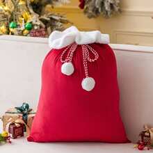 Customized Christmas Gift Bag, Velvet Fabric, Heat Transfer Printing, Christmas Gift Bag For Family, Friends, Kids, Home Decor, Holiday, Christmas Decoration - Multicolor - View 25