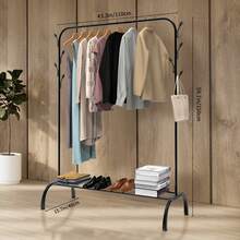 Huini Heavy Duty Clothes Rail, 150cm Height Portable Clothes Rack With ...
