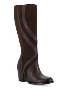 Bota Vaquera Para Dama Piel Res Genuina Modelo Soberbia Ajuste Perfecto Comodidad Duradera Diseño Moderno - Marrón - View 1