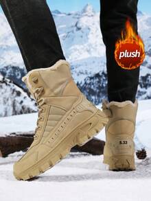 Botas de nieve de caña alta para hombres, botas versátiles deportivas y casuales para el trabajo, zapatos con elevador, botas para otoño/invierno