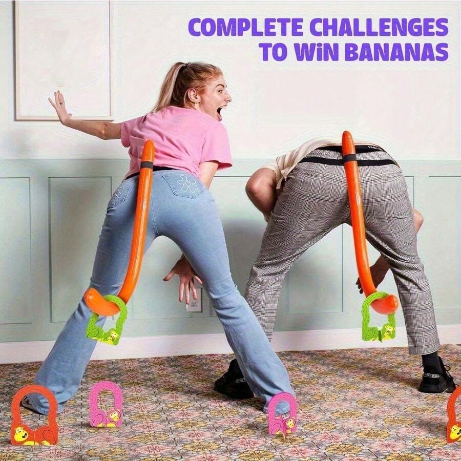 Monkey And Monkey Tail Party Game And Activity, Hilarious Party Game! Suitable For Adult, Teenager And Children Fun Party Games And Floor Games, Excellent Birthday Gift, Halloween Gift, Christmas Gift, Party Gift, Classroom Reward, Great For Christmas, Thanksgiving, Small Gatherings, Birthday Gifts - Multicolor - View 1