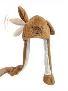 Cute Cartoon Capybara Hat With Adorable Ears, Funny Animal Plush Party Costume Hat, Suitable For Holiday Gatherings - Multicolor - View 2