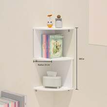 1pc Corner Wall Shelf Bookshelf, Multi-Layer Storage Rack For Bedroom/Living Room, Wall Corner Decor Display Rack, No Drilling Required - Multicolor - View 15