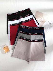 Bộ 6 món đồ lót nữ, đồ lót ngày Valentine, quần short đen cho nữ. - Nhiều màu - Xem 7