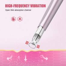 6-Level Adjustable Facial Micro-Crystal Massage Roller With 5pcs 0.25mm Replacement Heads, Facial Skin Care Tool