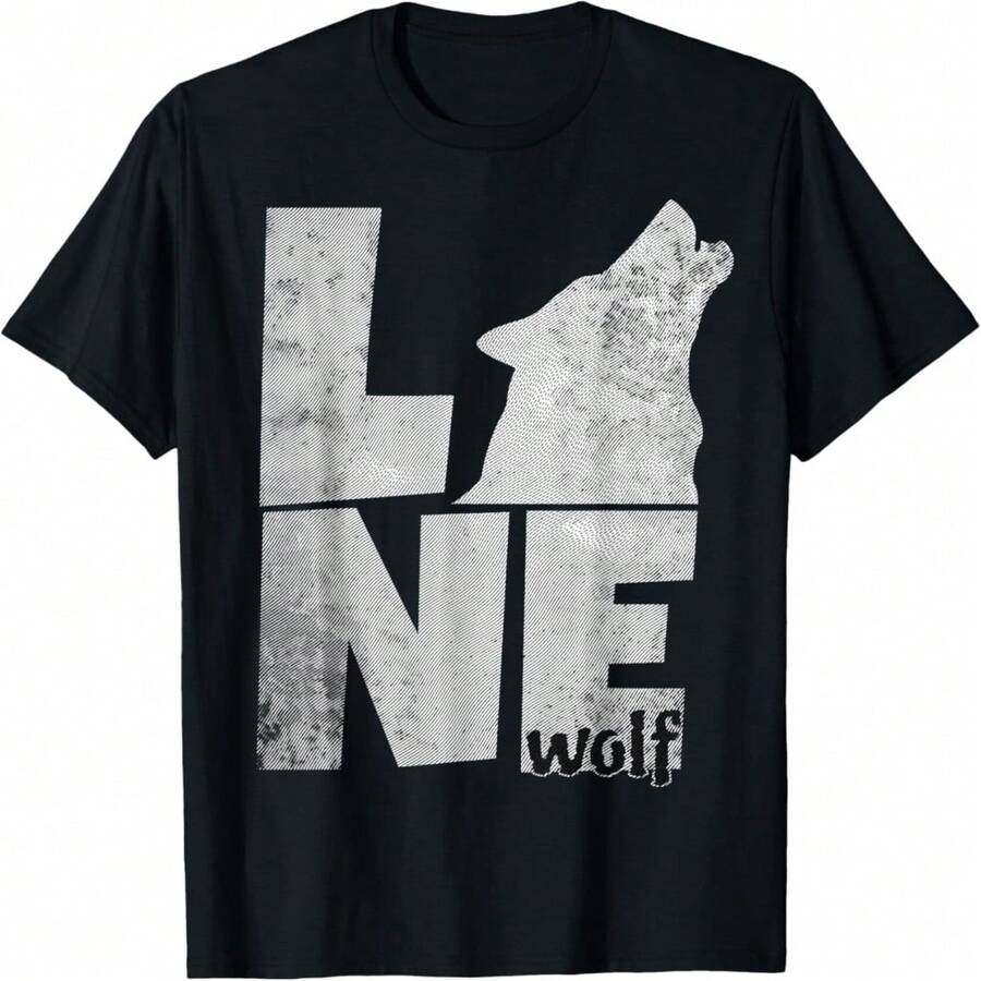 Alpha Lone Wolf T-Shirt Pack Member Wild Howling Tee - Black 21 - View 1