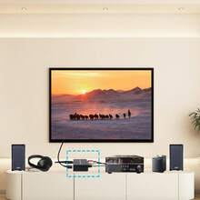 HD ARC Audio Extractor, 192KHz HDTV ARC Audio Adapter Converter Splitter To Optical TOSLINK SPDIF + RCA L/R+ Coaxial And Analog 3.5mm Stereo For Soundbar HDTV Speaker Amplifier Headphones - 黑色 - 查看 4
