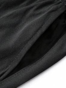 Pantalones de mujer de moda y prácticos, pantalones cargo con múltiples bolsillos, hechos de tela elástica y cómoda, adecuados para uso diario, trabajo, oficina, viajes y actividades al aire libre - Negro - Ver 8