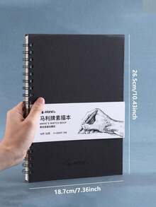 1 件 160 克 30 张/60 页空白素描本笔记本，适合学生、绘画、绘画、彩色铅笔使用、母亲节、妈妈礼物、返校、学校用品 - 黑色 - 查看 10