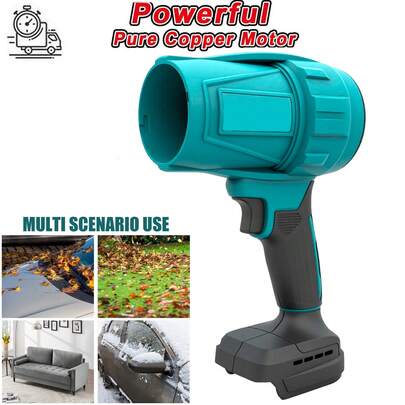 Multifunctional Cordless Leaf Blower, Powerful Electric Suction Vacuum Compatible With Makita Battery, Handheld Air Blower 18V Tool Ideal For Computer/ Furniture/ Car/ Garden (Battery Not Included)