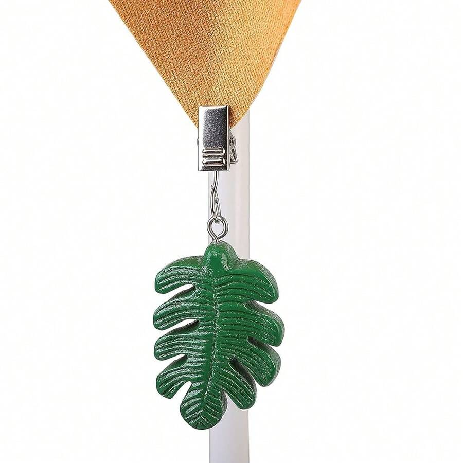 Home Set Of 4 Resin Green Leaves Tablecloth Weights Clips Handicraft Green Leaves Tablecloth Clamps Pack Of 4{"Color_name":"GreenLeaves"} - 多色13 - 查看 1