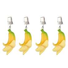 Home Set Of 4 Resin Banana Tablecloth Weights Clips Handicraft Banana Tablecloth Clamps Pack Of 4{"Color_name":"Banana"} - Multiwarna15 - View 1