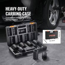 Impact Socket Set, 8 Piece, 6 Point, 1 Inch Drive, Ratcheting Tool Kit, Case - 8 piezas - 查看 6