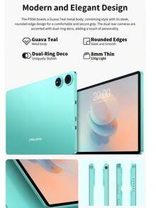Teclast P50Ai New Android 15 Tablet,11 Inch IPS,1280*800 Resolution,Allwinner A733 Octa-Core, 16GB(6GB+10GB Virtual ) RAM,128GB ROM, 7000mAh Battery,Type-C Charging,Back13MP+Front5MP Camera, 2in 1 Tablet PC,Pink Tablet Case , ,With White Keyboard &Wireless Mouse,Mouse Pad Accessories Bundle