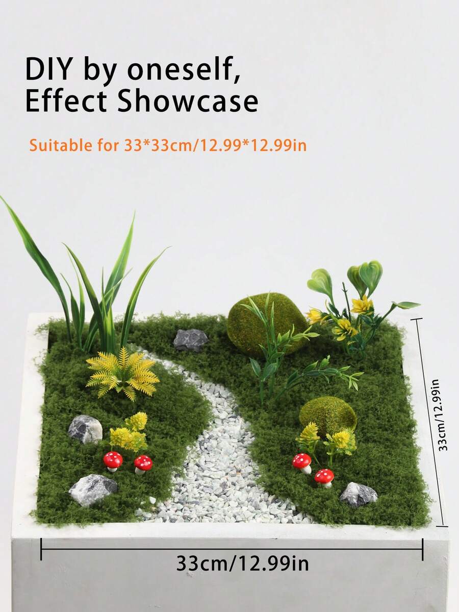 Fairy Garden Accessories Material Pack - Garden Creek, Suitable For Garden Decoration, Living Room Decoration, Interior Decoration, Bedroom Decoration, Home Decoration, Especially Suitable For Creating Fairy Tale Gardens, Flower Pots And Potted Plants, Doll House Miniature Models, Glass Vase Containers, Sand Table Models And Other Decorative Accessories