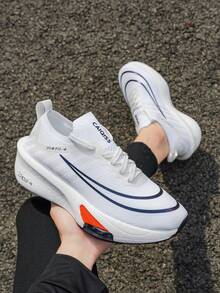 L.S.W.P 男士公路跑鞋，采用碳纤维板技术 - 轻质缓震运动鞋，防滑 TPU/橡胶外底，透气设计，适合马拉松、健身房训练 - 男女通用，适合男士、女士和青少年，四季高性能鞋，健身训练鞋，动态色彩，安全贴合，高效鞋类，积极的生活方式