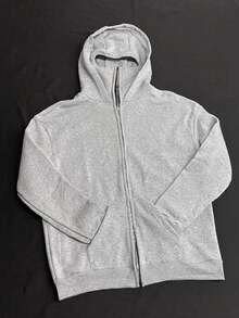 Social Anxiety Essential,Face-Covering,Women's Oversized Fit&Regular Length Double-Hooded Hooded Sweatshirt&Sweatshirts,Zip-Up With Pocket,Fall Women Clothes,Winter Clothes For Women,Autumn Clothes,Winter,Winter Clothes,Fall Clothes - Light Grey - View 9