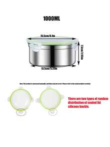 Juego de fiambrera hermética de acero inoxidable, recipiente de almacenamiento portátil a prueba de fugas, apto para congelador y microondas, conservación de frescura duradera, elemento esencial para la organización de la cocina - Multicolor - Ver 15