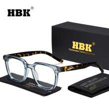 HBK 时尚光学镜架新款 TR90 方形大框复古艺术装饰休闲透明眼镜男女通用，户外旅行假日街头摄影购物节礼物 - K39922 - 查看 29