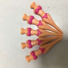 5个/套趣味女士高尔夫球杆头套，长7.62厘米，采用耐用塑料制成，易于抓握，适合作为训练器材。专业高尔夫球杆钉，让您体验专属的高尔夫运动乐趣。 - 彩色 - 查看 10