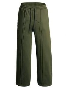 HEYKESON Men's Casual Solid Color Drawstring Waist Sports Pants, All Season , Fall - Army Green - View 6