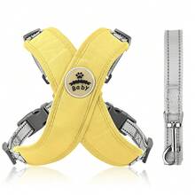 X-Shaped Dog Harness Vest Set, Suitable For Small & Medium Dogs, Reflective Leash Chest Strap, Breathable Mesh Dog Harness