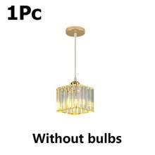 Modern Luxury Crystal E27 Pendant Light, Suitable For Dining Room, Bar, Kitchen, Bedroom, Bedside, Hallway, Staircase, Dressing Room, Bathroom - Gold - View 10