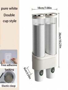 1pc Disposable Cup Holder, Wall-Mounted Cup Dispenser For Water Cooler, Paper Cup Rack, Beverage Station Storage Organizer - Multicolor - View 17