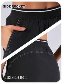 Soyun Women's Thermal Lining Drawstring Waist Long Pants, Suitable For Outdoor Activities, Travel And Fitness In Autumn And Winter - Black - View 7