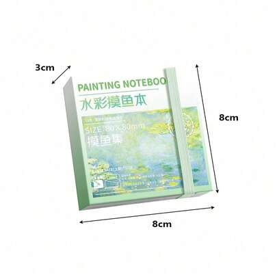 1. Tập giấy vẽ màu nước mini cầm tay, sách tô màu du lịch, sổ phác thảo kèm bảng pha màu, màu nước đựng trong hộp vuông nhỏ gọn, thích hợp để vẽ tranh, vật dụng cần thiết cho năm học mới.