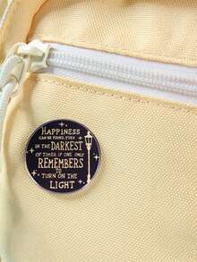 1枚万圣节字母街头胸针，休闲风格，锌合金材质，完美契合街头时尚、日常佩戴和个性化圣诞礼物。