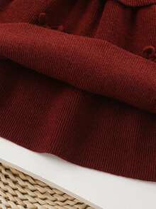 Girls Knitted Sweater Dress, New Autumn/Winter Princess Dress, Korean Design, Suitable For New Year/Holiday/Birthday Gift