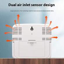 带时钟的数字温度计和湿度计 - 快速 5 秒刷新、背光、双 C/F 显示屏，适用于家庭、办公室、卧室