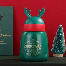 A Christmas Cup, Big Belly, Creative Cute Elk, Cute Cup, Cute Pet Antler Water Cup 304 Stainless Steel High Appearance