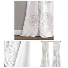 Serena Panel Cortina de Ventana, 213, 36x 137, 16, Blanco - 137,2An x 241,3Al cm (1 Paneles) + Blanco - Ver 1