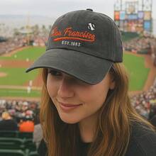 Gorra clásica clásico bordada para hombres y mujeres, gorra ajustable - San Francisco - Ver 6