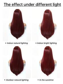 Tóc giả tổng hợp màu đỏ rượu vang vàng, tóc thẳng dài, tóc giả tự nhiên cho phụ nữ, tóc giả phần giữa, tóc giả hóa trang chịu nhiệt, tóc giả cho lễ hội Halloween và Giáng sinh, năm mới, lễ hội âm nhạc hóa trang, quà tặng cho bé gái, quà tặng tốt nghiệp mùa hè, quà tặng làm sẵn, quà tặng Giáng sinh Halloween - Màu Đỏ Sâu - Xem 11