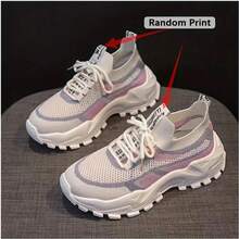 2025 Spring Women's Shoes Sports Shoes Women's Breathable Lightweight Sports Shoes - Stylish White And Pink Casual Running Shoes With Floral Embroidery - Durable Outdoor Hiking Shoes, Soft Fabric Lining, Suitable For All Seasons - 粉色 - 查看 5