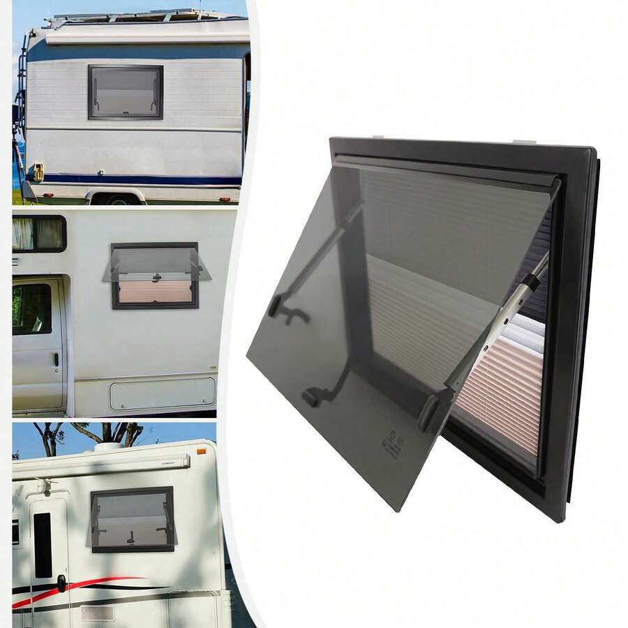 RV Caravan Camper Van Push Out Window RV Window RV Push Out Window - Black and White - View 1