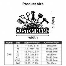 1pc Personalized Hair Dresser Name Sign, Hair Salon Metal Sign, Custom Hair Stylist Metal Wall Art, Barber Shop Metal Wall Decor, Hair Stylist Gift - 彩色 - 查看 2