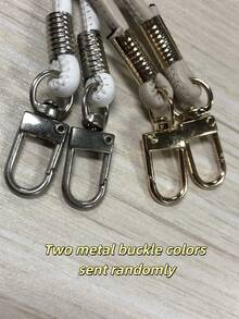 Cream White Solid Color Phone Case With Detachable Shoulder Strap, Compatible With IPhone 16/15/14/13/12/11 Pro Max Plus - Beige - View 5