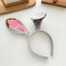 可爱狐狸耳朵发箍，兔子耳朵发圈，甜美动物发夹，趣味头饰，女士发带头饰 - 彩色 - 查看 3