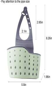 VANVENE Kitchen Sink Shelf Soap Sponge Drain Rack Holder Double Decker Hanging Basket Storage Suction Cup Kitchen Organizer Sink Accessories Wash Dropshipping-Beige,1Pcs