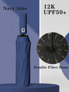 Duży, wiatroodporny automatyczny parasol – średnica 125 cm, wodoodporna i wiatroodporna konstrukcja, odblaskowy pasek bezpieczeństwa, przenośny parasol podróżny z 10 żebrami