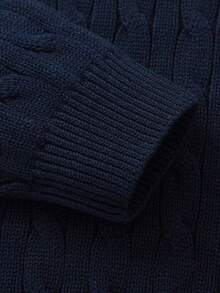 Balabala BalaOne 2025 冬季款男童毛衣，针织打底衫，可搭配家庭装 - 深藍 - 查看 7