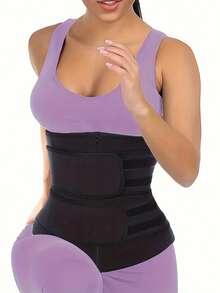 High Compression Waist Trainer Belt For Women – Local Delivery Workout Waist Cincher With Strong, Sweat Sauna Effect, Tummy Control & Back Support. Ideal For Running, Pilates, And Gym Training, Sizes 0XL-5XL Black - 黑色 - 查看 4